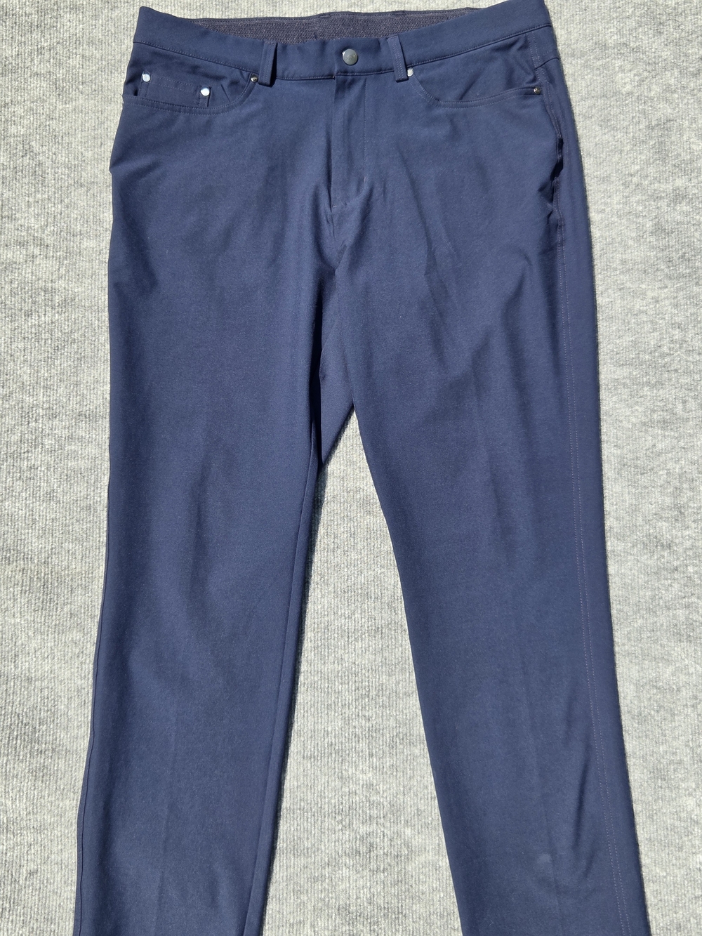 Greg Norman Men's Performance Classic Pants Stretch Navy Size-34x30